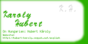 karoly hubert business card